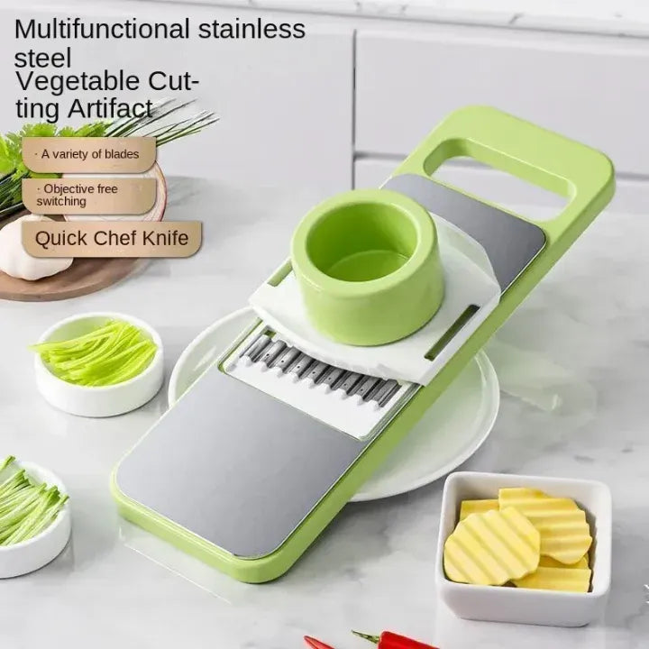 5-in-1 Manual Food Grater & Slicer – Stainless Steel