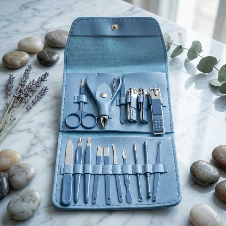 16-Piece Manicure & Pedicure Kit – Stainless Steel Grooming Set