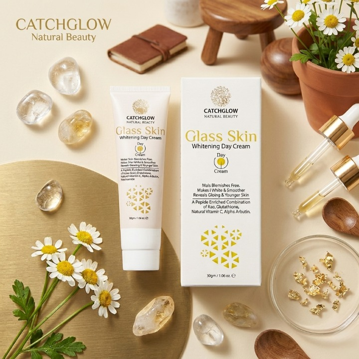 Catchglow Natural Beauty Glass Skin Day Cream 30g – Radiance & Hydrating Skincare