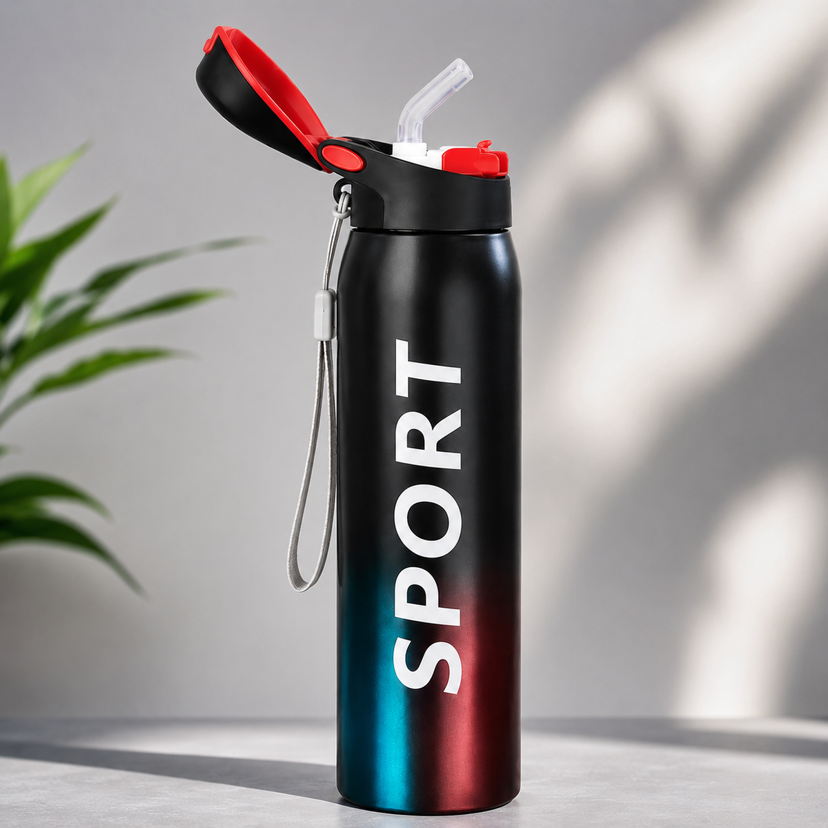 500ml Stainless Steel Vacuum Flask – Insulated Bottle with Straw