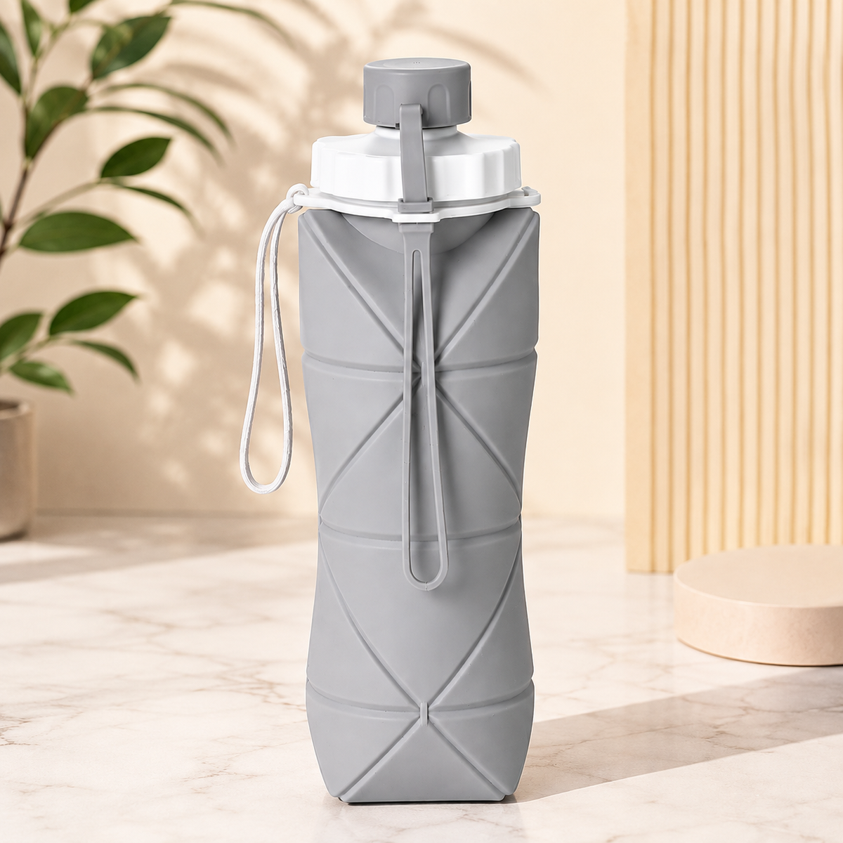 600ml Silicone Folding Water Bottle – Collapsible Travel Bottle