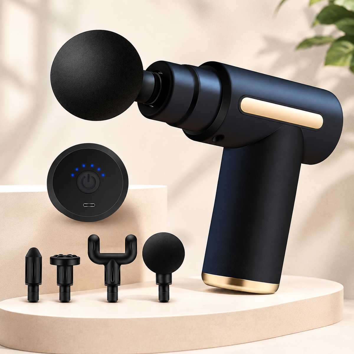 4-in-1 Deep Tissue Massage Gun – Percussion Muscle Massager