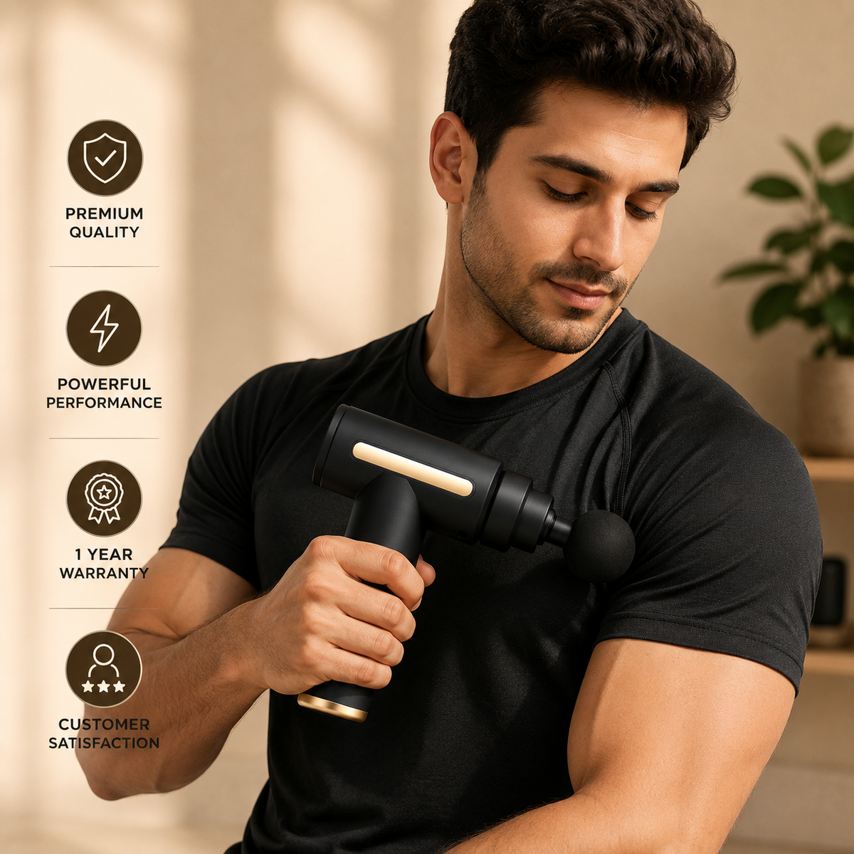 4-in-1 Deep Tissue Massage Gun – Percussion Muscle Massager