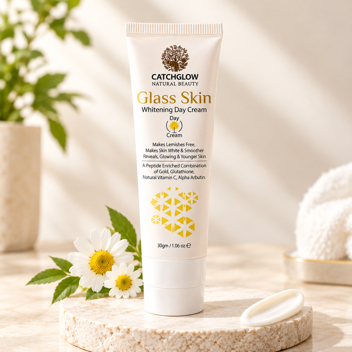 Catchglow Natural Beauty Glass Skin Day Cream 30g – Radiance & Hydrating Skincare
