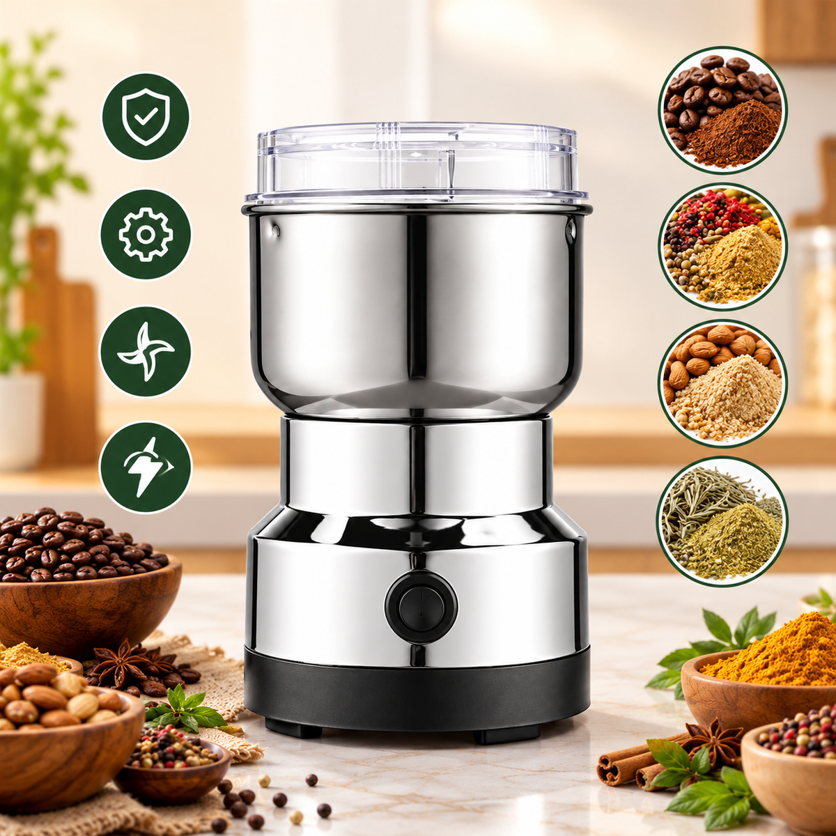 RAF R-7113 Electric Grinder 300W – Coffee, Spices & Masala Grinder